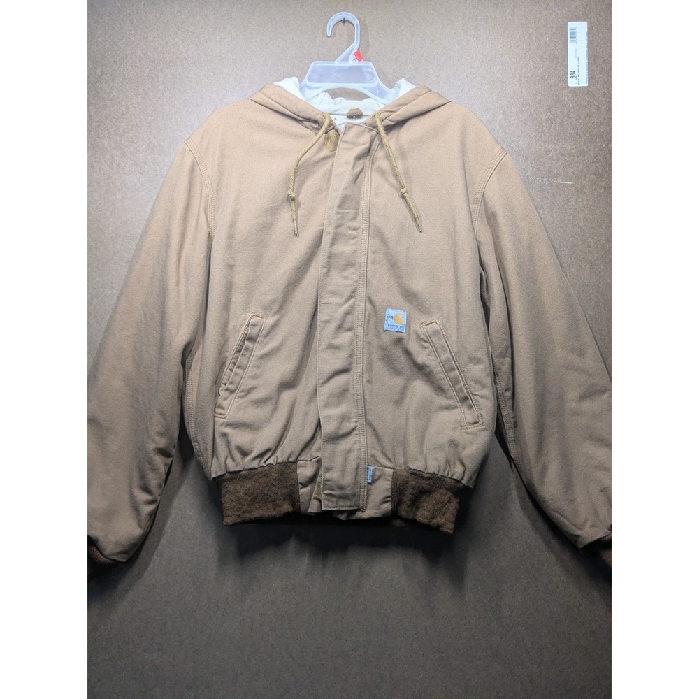Carhartt FR Flame Resistant Duck Canvas Active Jacket Tan Made in USA 101622 S